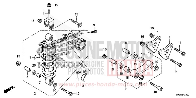REAR CUSHION for VFR1200X Dual Clutch DEGITAL SILVER METALLIC (NHA30) from 2012